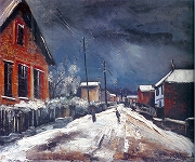 ヴラマンク・1922年「雪に覆われた村の道」.jpg