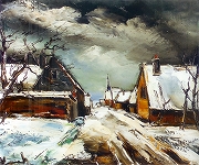 ヴラマンク・1934年「雪の道」.jpg