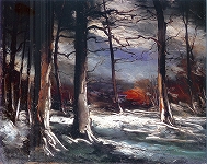 ヴラマンク・1937年「冬のスノンシュの森の木々」.jpg