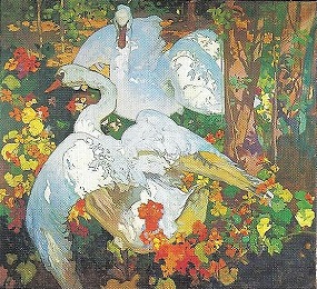 FG 「白鳥」 1920-21年 油彩.jpg